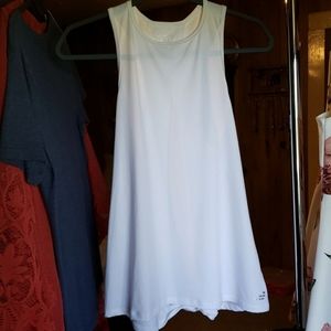 White open back workout top